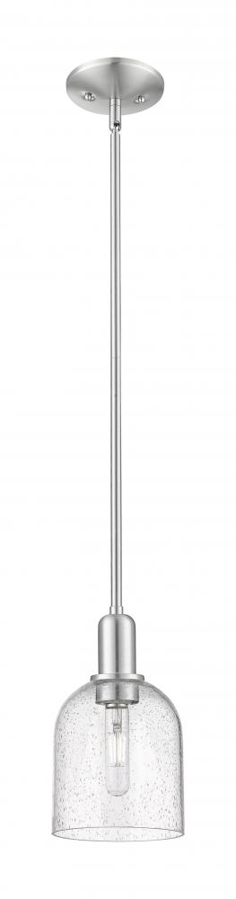 Bella - 1 Light - 6 inch - Brushed Satin Nickel - Stem hung - Mini Pendant