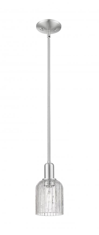 Bridal Veil - 1 Light - 6 inch - Brushed Satin Nickel - Mini Pendant