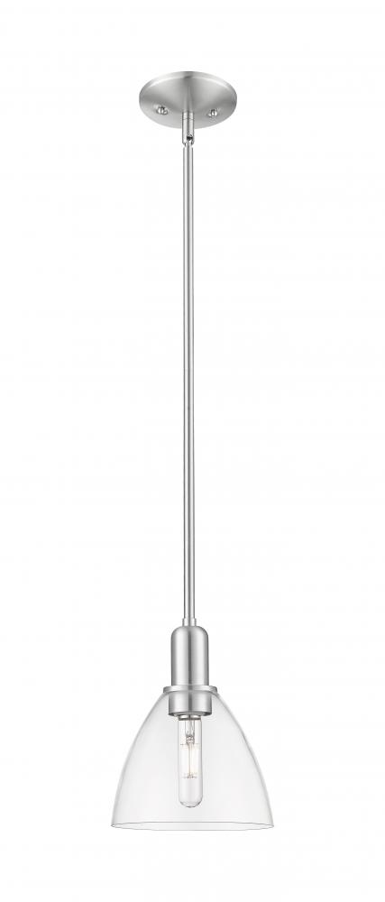 Bristol - 1 Light - 8 inch - Brushed Satin Nickel - Stem hung - Mini Pendant