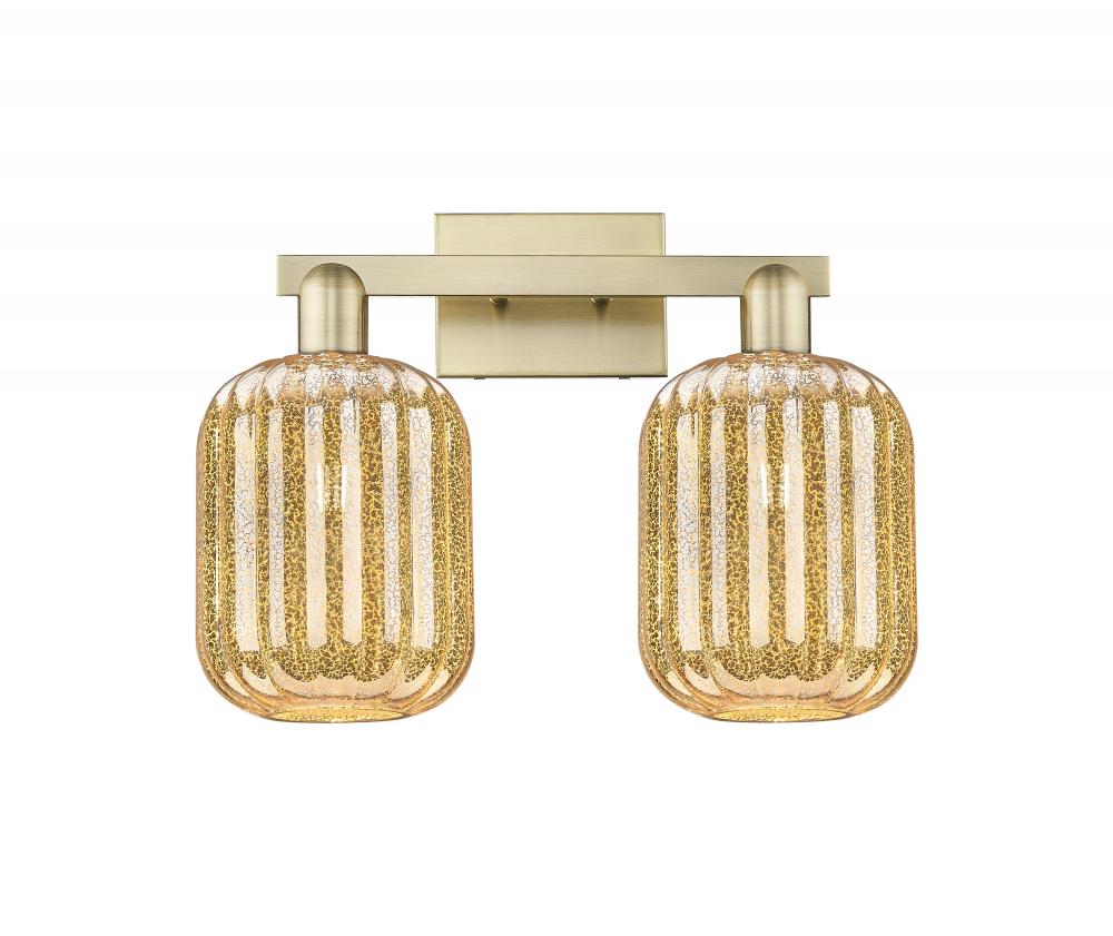 Preston - 2 Light - 16 inch - Polished Chrome - Bath Vanity Light