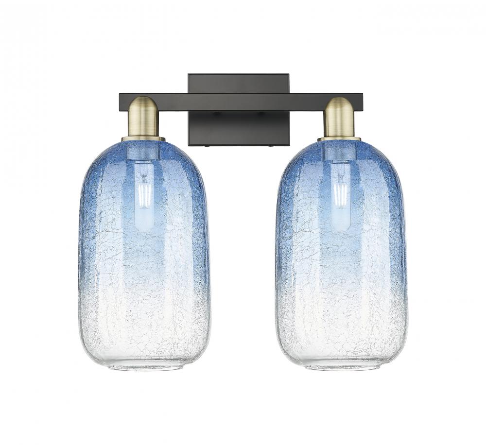 Brookhaven Cloche - 2 Light - 16 inch - Black Antique Brass - Bath Vanity Light