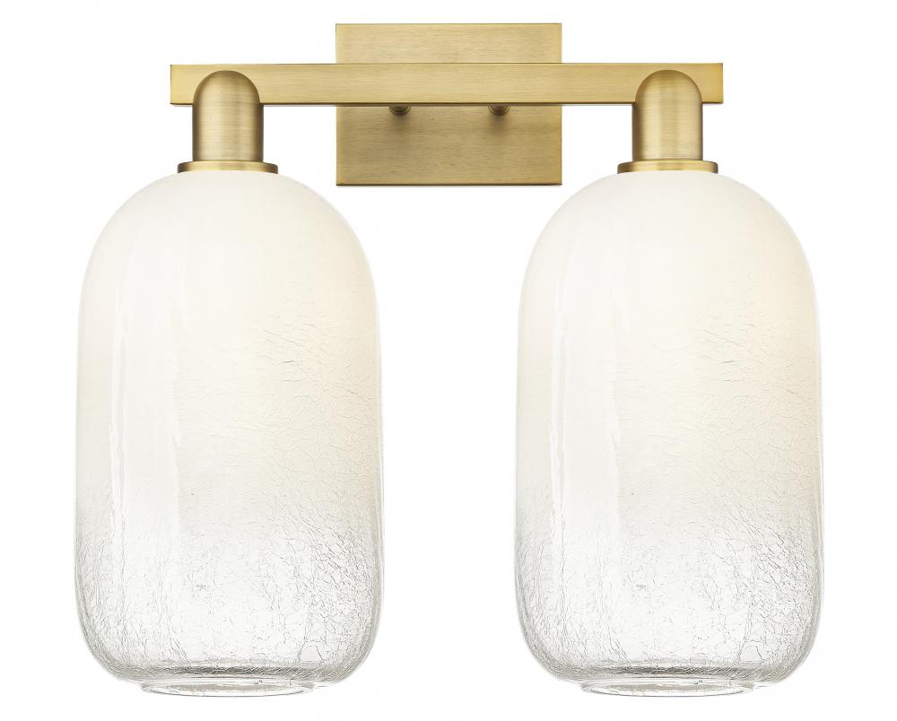 Brookhaven Cloche - 2 Light - 16 inch - Brushed Brass - Bath Vanity Light