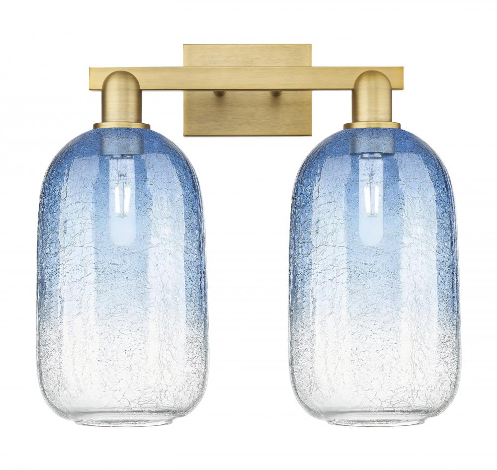 Brookhaven Cloche - 2 Light - 16 inch - Brushed Brass - Bath Vanity Light