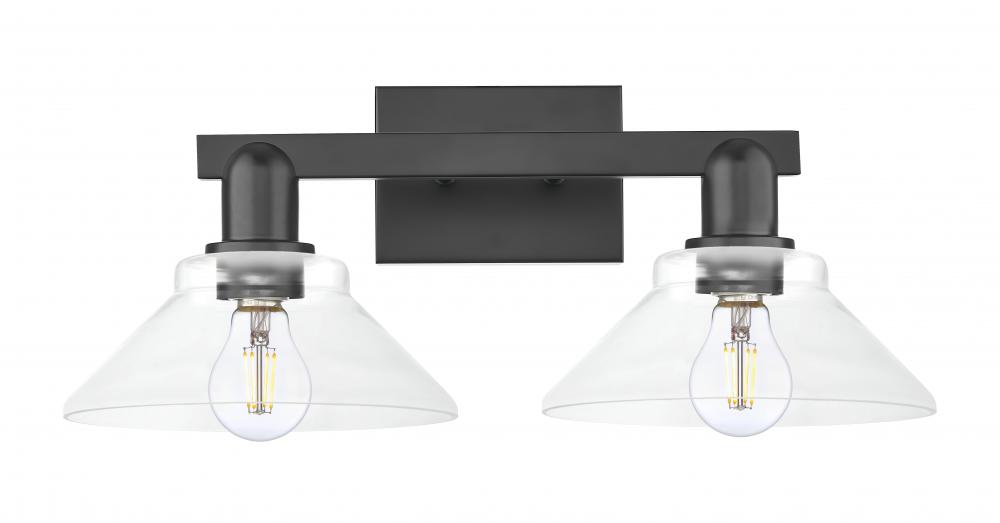 Orwell - 2 Light - 19 inch - Matte Black - Bath Vanity Light