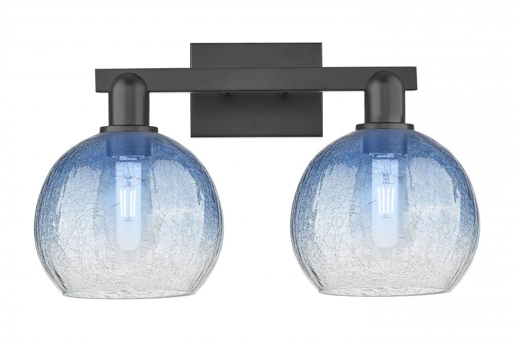 Brookhaven Globe - 2 Light - 16 inch - Matte Black - Bath Vanity Light