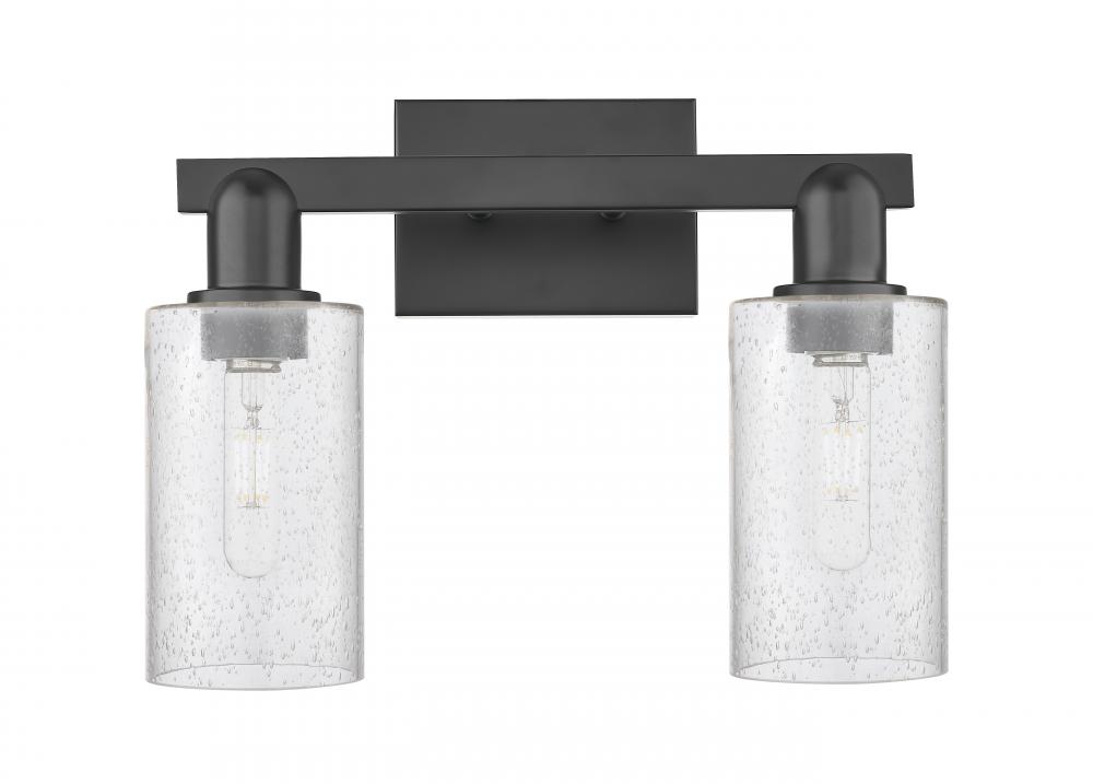Clymer - 2 Light - 15 inch - Matte Black - Bath Vanity Light