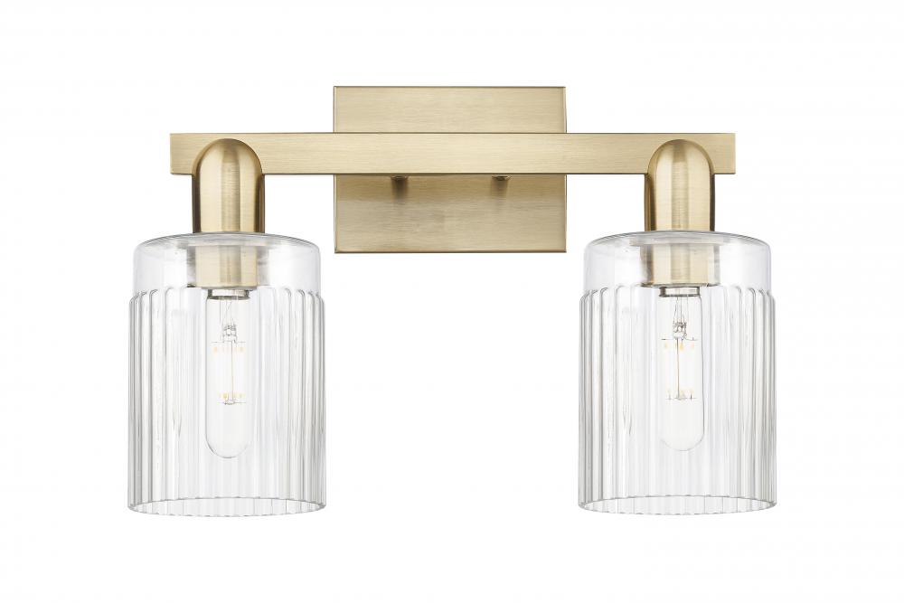 Hadley - 2 Light - 16 inch - Champagne Bronze - Bath Vanity Light