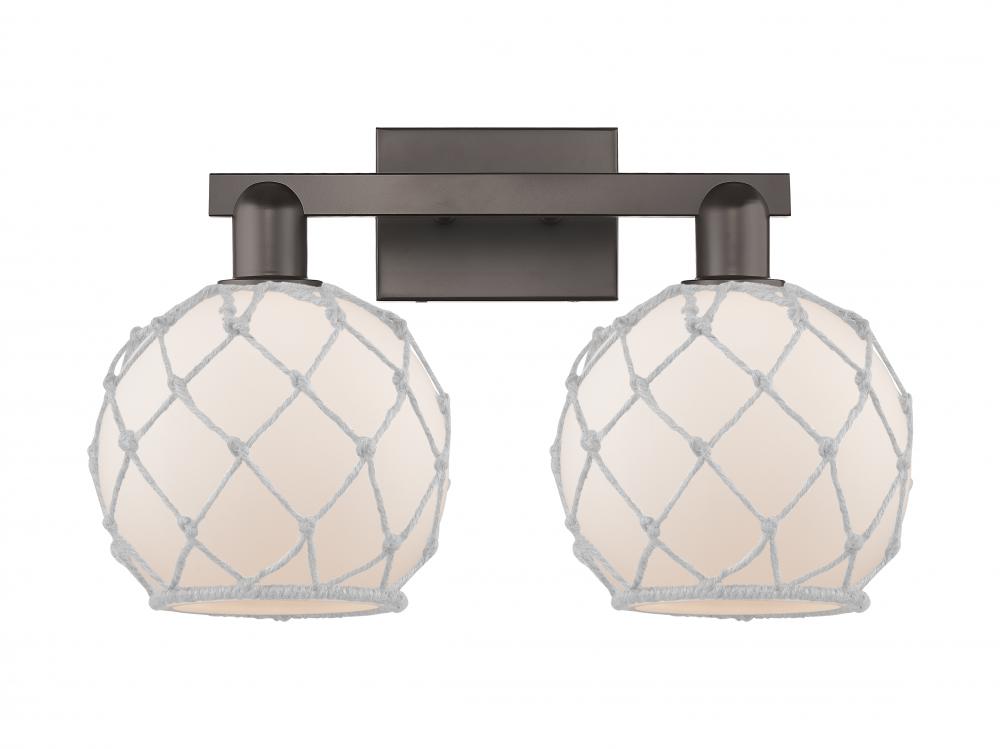 Farmhouse Rope - 2 Light - 19 inch - Oil Rubbed Bronze - Bath Vanity Light
