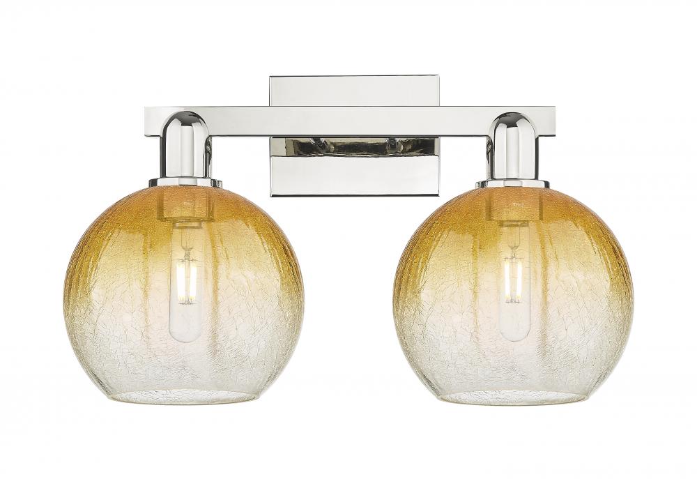 Brookhaven Globe - 2 Light - 16 inch - Polished Nickel - Bath Vanity Light