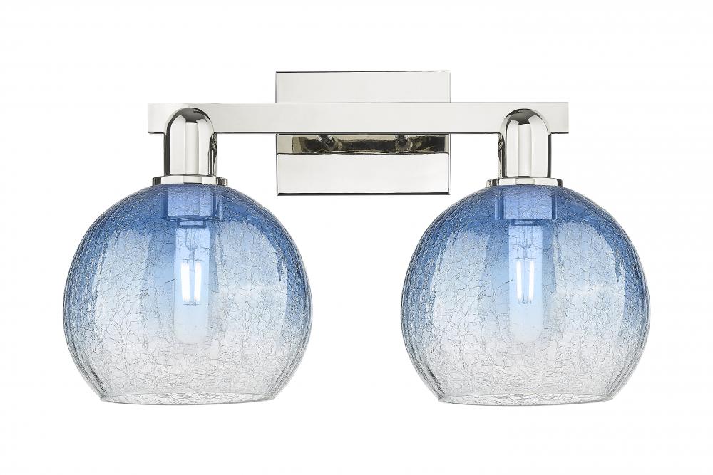 Brookhaven Globe - 2 Light - 16 inch - Polished Nickel - Bath Vanity Light