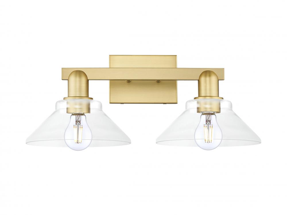 Orwell - 2 Light - 19 inch - Satin Gold - Bath Vanity Light