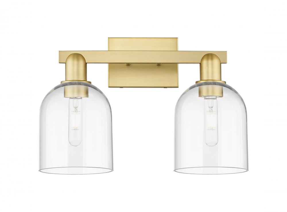 Bella - 2 Light - 17 inch - Satin Gold - Bath Vanity Light