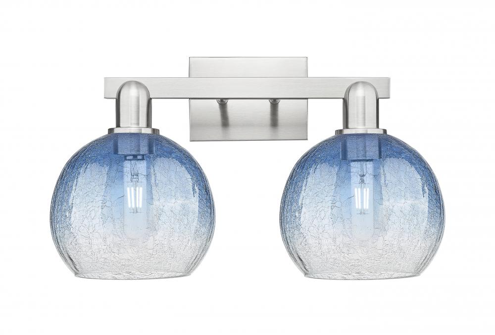 Brookhaven Globe - 2 Light - 16 inch - Brushed Satin Nickel - Bath Vanity Light