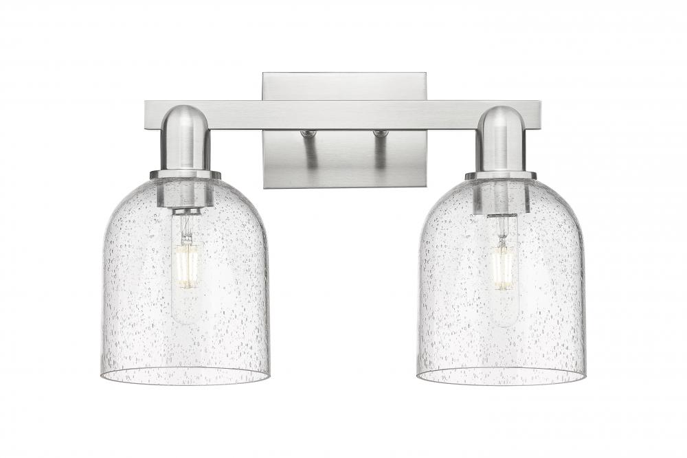 Bella - 2 Light - 17 inch - Brushed Satin Nickel - Bath Vanity Light