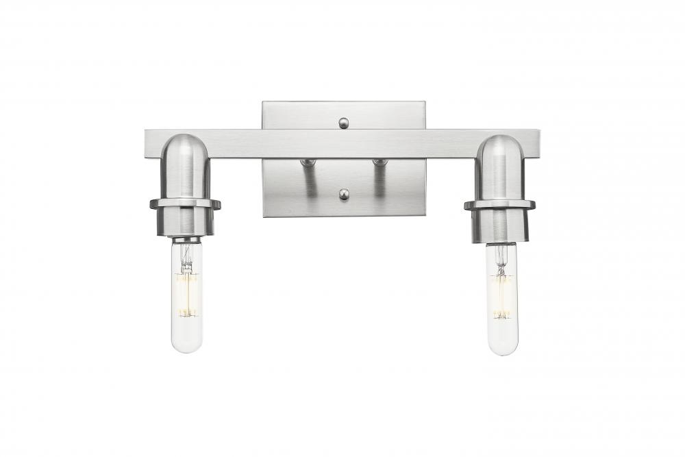 Arcadia - 2 Light - 14 inch - Brushed Satin Nickel - Bath Vanity Light