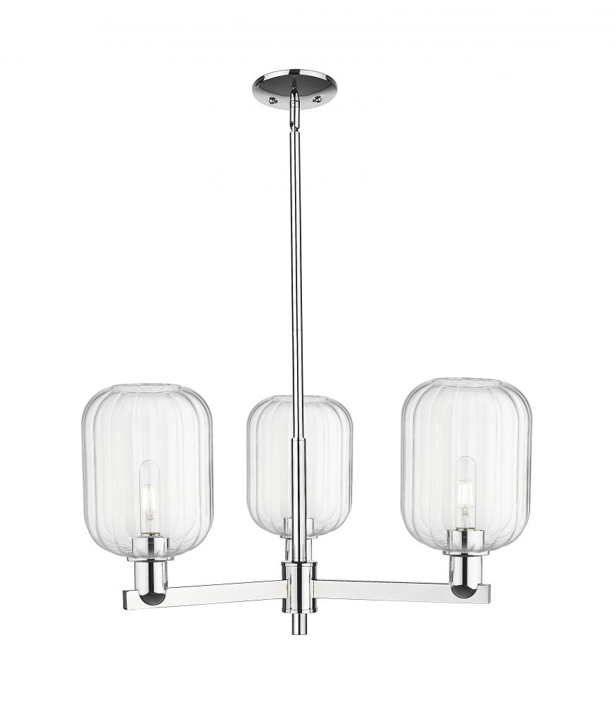 Preston - 3 Light - 18 inch - Polished Chrome - Flush Mount