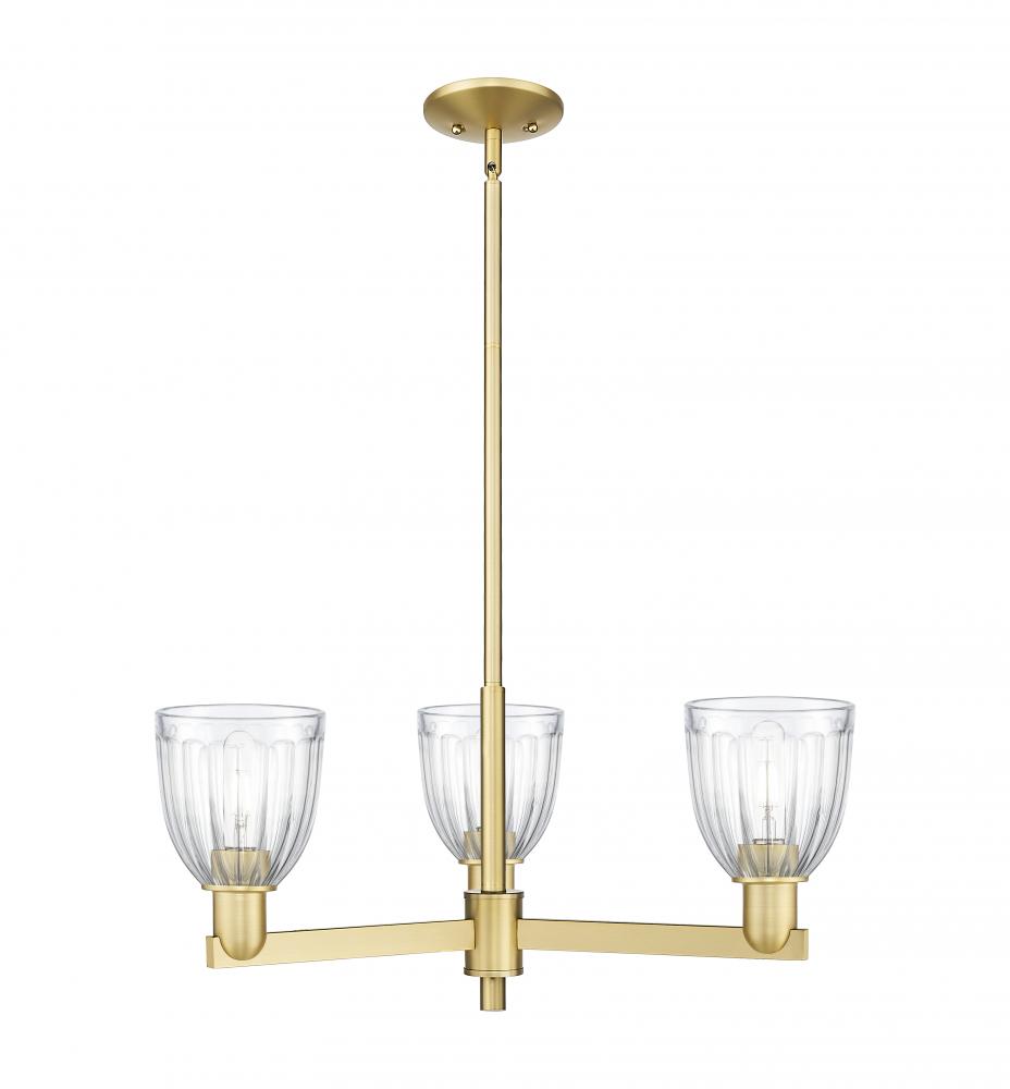 Brookfield - 3 Light - 28 inch - Satin Gold - Stem hung - Pendant