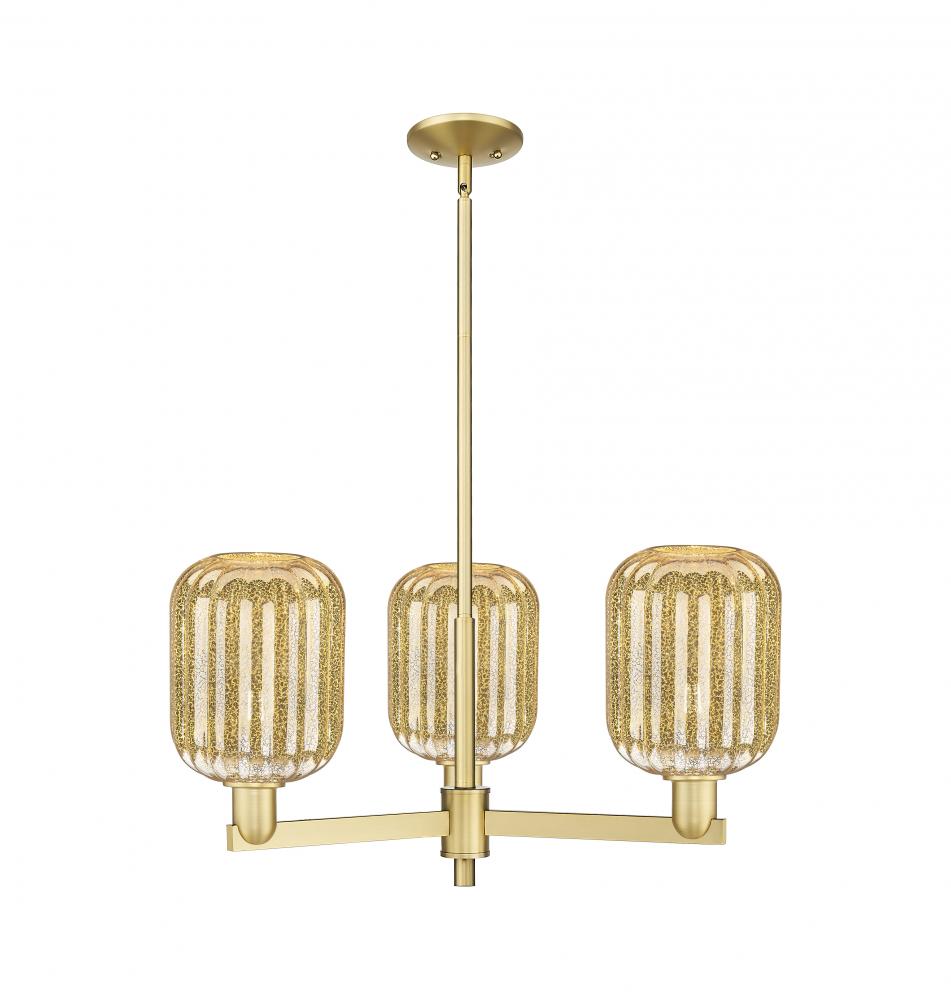 Preston - 3 Light - 18 inch - Satin Gold - Flush Mount