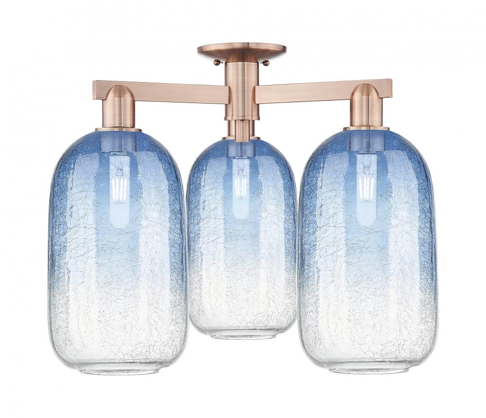 Brookhaven Cloche - 3 Light - 6 inch - Antique Copper - Semi-Flush Mount