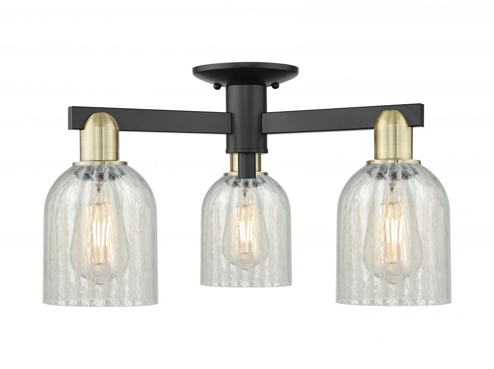Caledonia - 3 Light - 23 inch - Black Antique Brass - Semi-Flush Mount