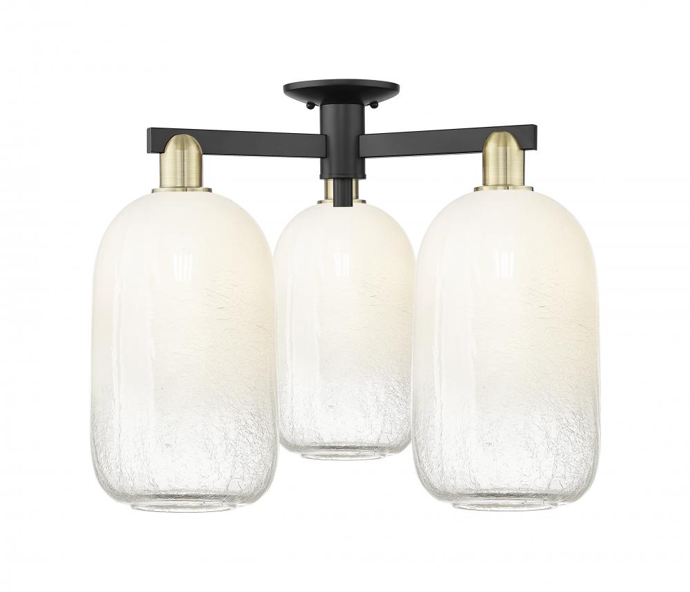 Brookhaven Cloche - 3 Light - 6 inch - Black Antique Brass - Semi-Flush Mount