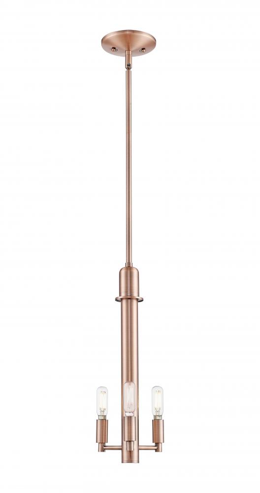 Arcadia - 3 Light - 7 inch - Antique Brass - Mini Pendant