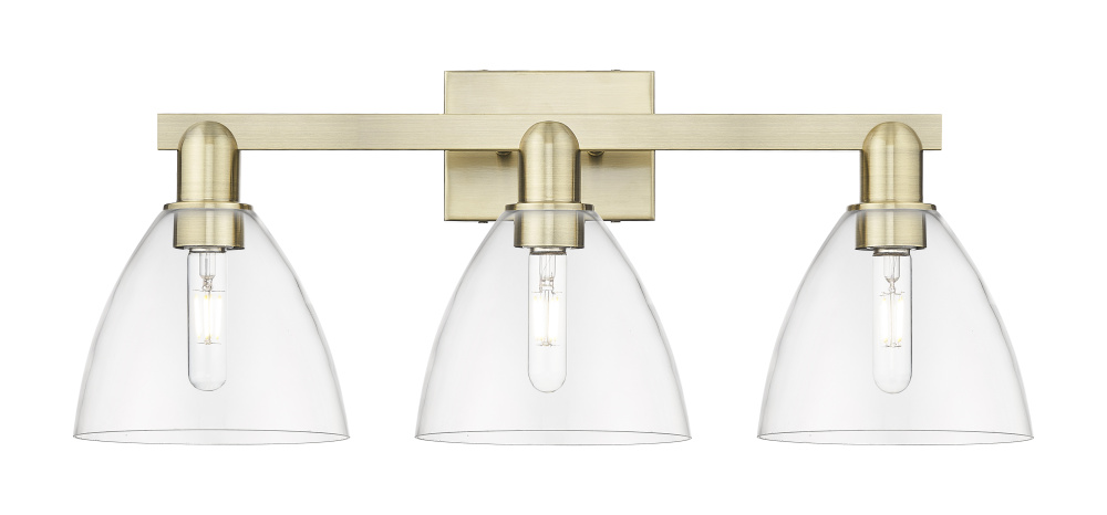 Bristol - 3 Light - 27 inch - Antique Brass - Bath Vanity Light