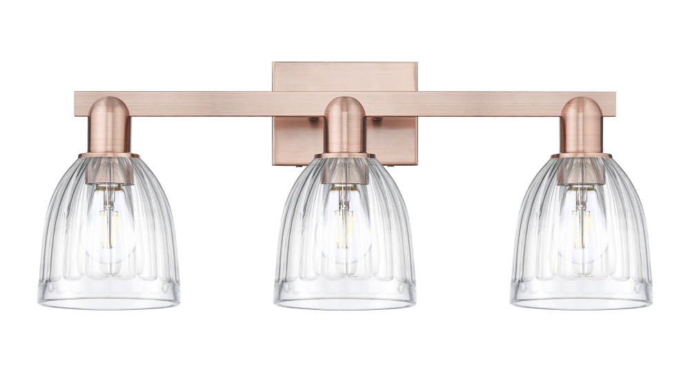 Brookfield - 3 Light - 25 inch - Antique Copper - Bath Vanity Light