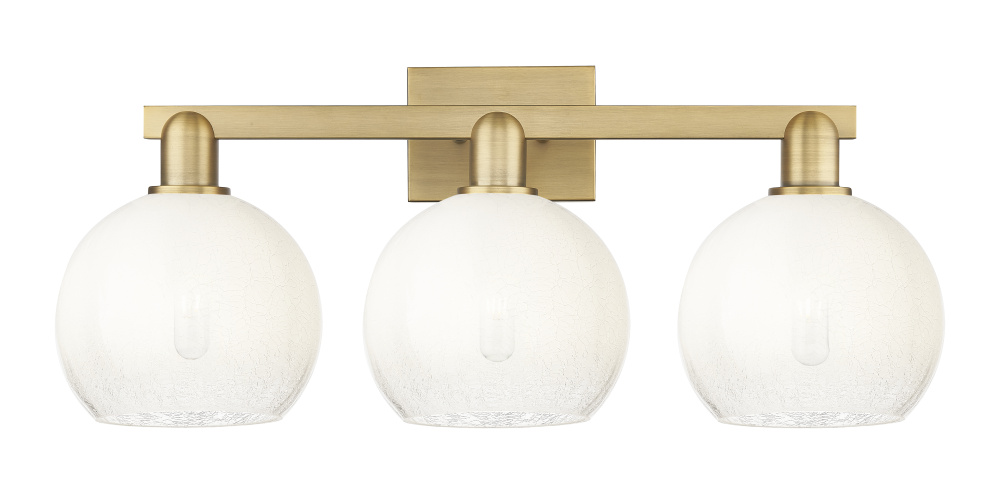 Brookhaven Globe - 3 Light - 26 inch - Brushed Brass - Bath Vanity Light