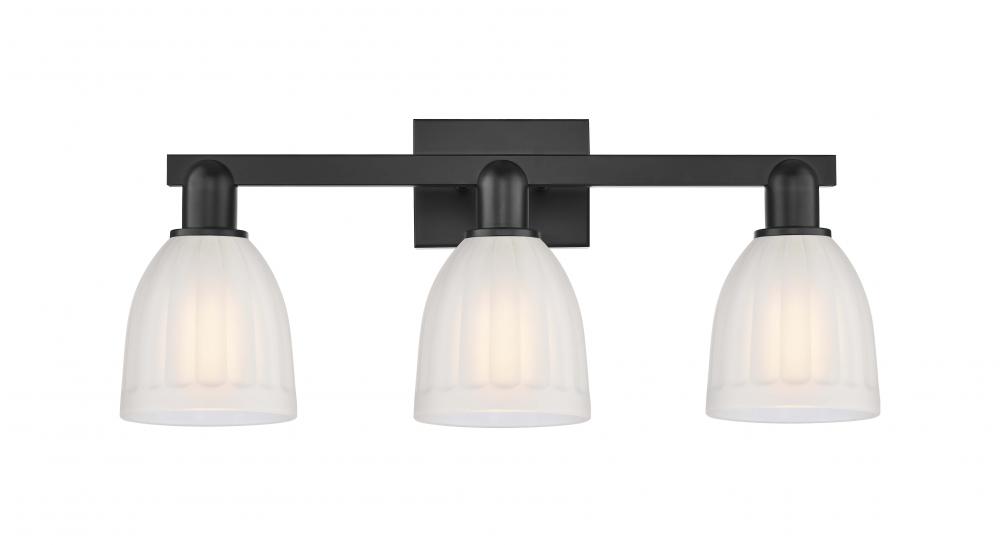 Brookfield - 3 Light - 25 inch - Matte Black - Bath Vanity Light