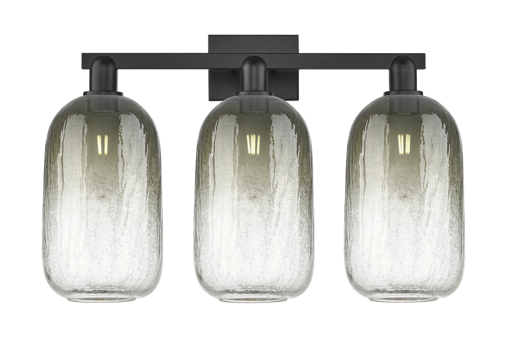 Brookhaven Cloche - 3 Light - 26 inch - Matte Black - Bath Vanity Light