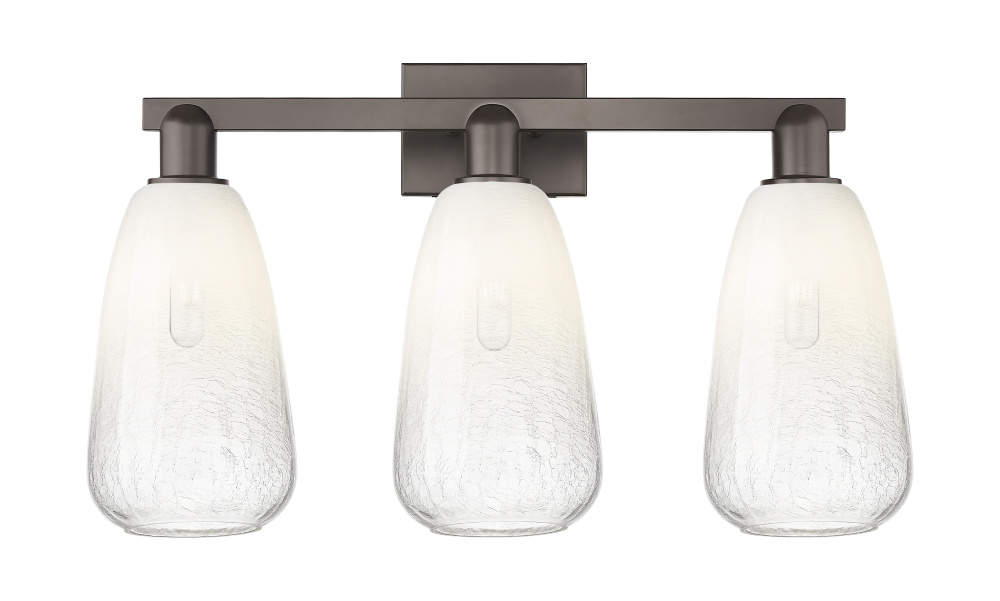 Brookhaven Almond - 3 Light - 26 inch - Oil Rubbed Bronze - Bath Vanity Light