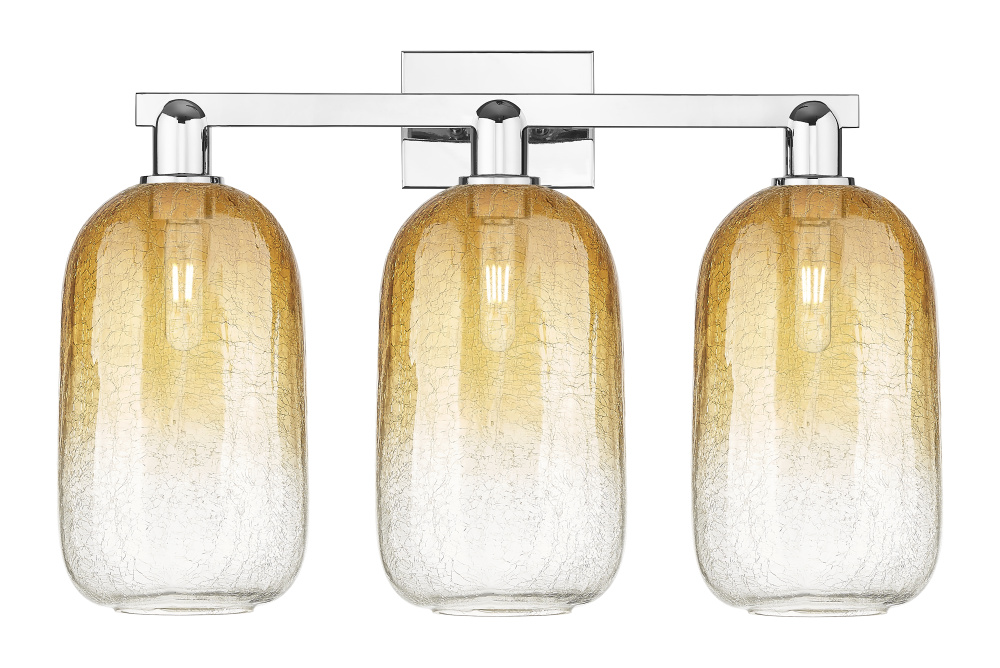 Brookhaven Cloche - 3 Light - 26 inch - Polished Chrome - Bath Vanity Light