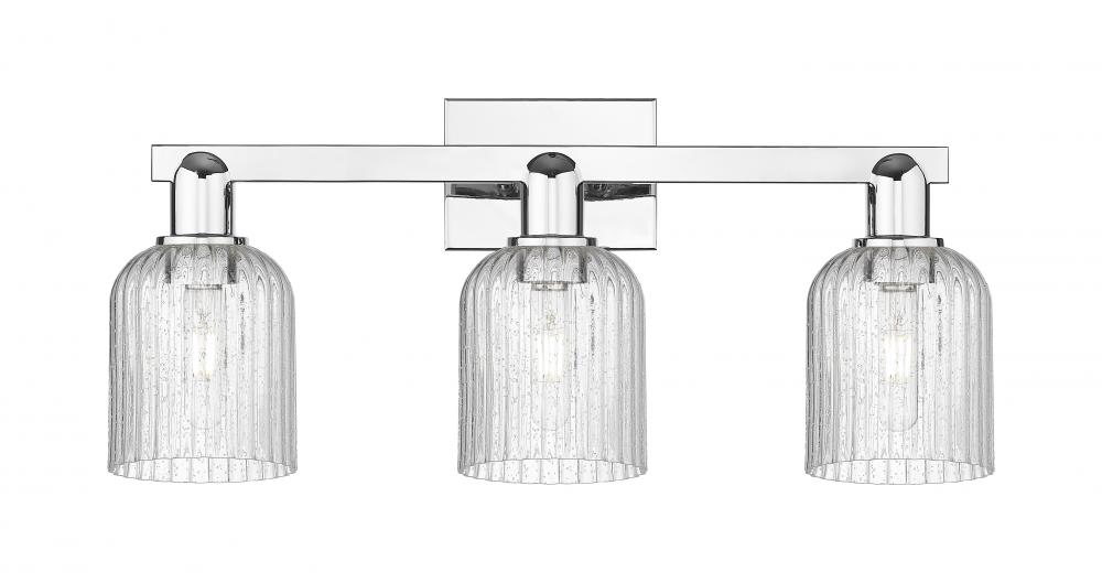 Bridal Veil - 3 Light - 26 inch - Polished Chrome - Bath Vanity Light
