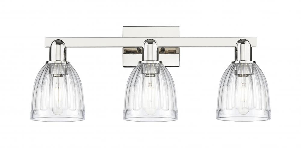 Brookfield - 3 Light - 25 inch - Polished Nickel - Bath Vanity Light