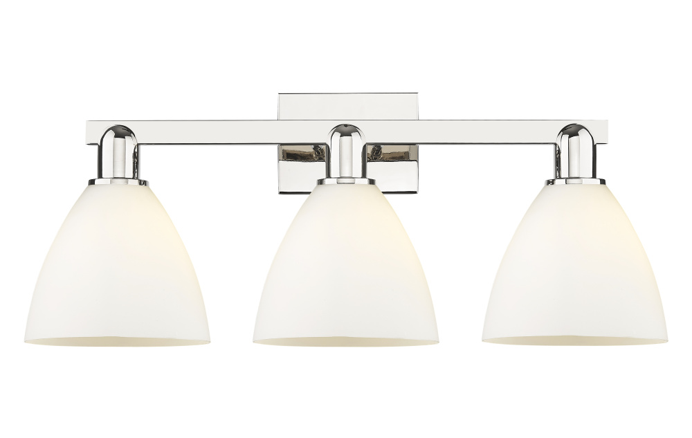 Bristol - 3 Light - 27 inch - Polished Nickel - Bath Vanity Light