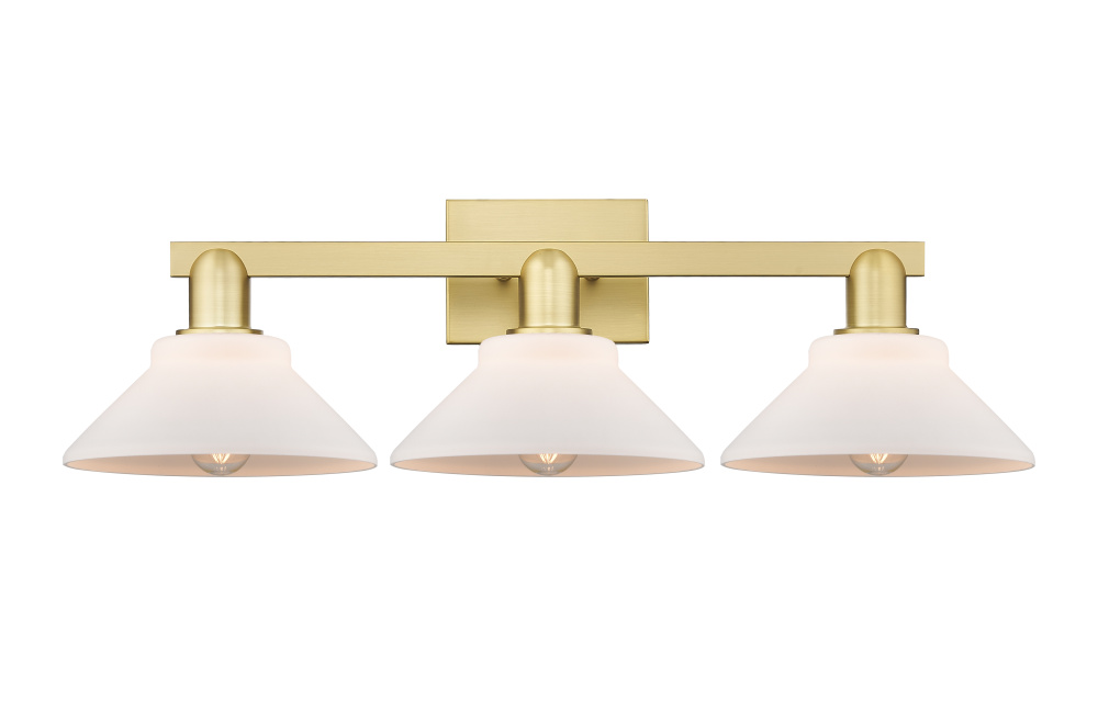Orwell - 3 Light - 27 inch - Satin Gold - Bath Vanity Light