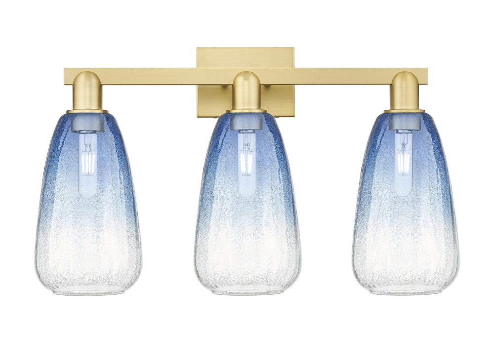 Brookhaven Almond - 3 Light - 26 inch - Satin Gold - Bath Vanity Light