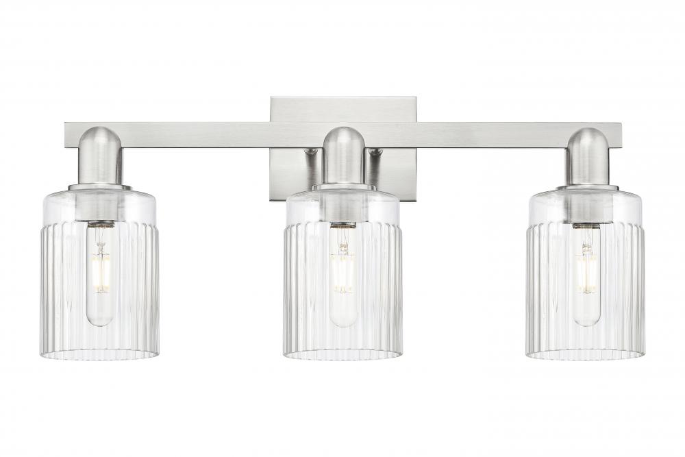 Hadley - 3 Light - 24 inch - Brushed Satin Nickel - Bath Vanity Light