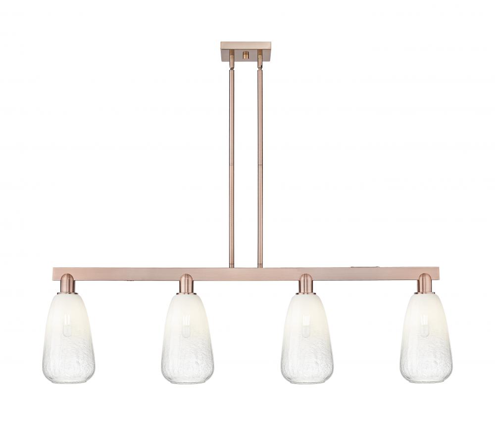 Brookhaven Almond - 4 Light - 48 inch - Antique Copper - Stem hung - Island Light