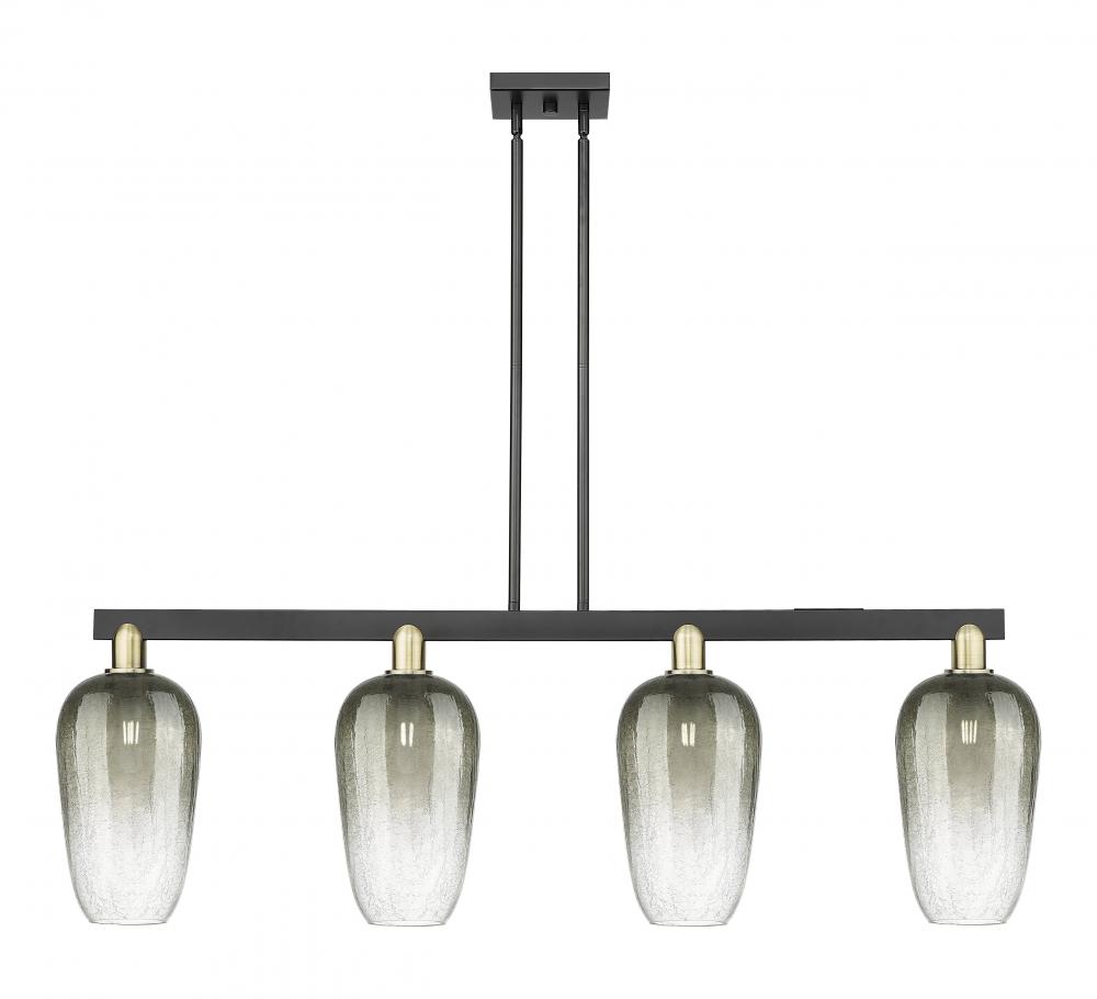 Brookhaven Flute - 4 Light - 48 inch - Black Antique Brass - Stem hung - Island Light