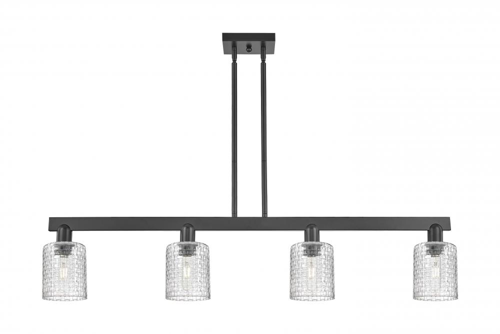 Cobbleskill - 4 Light - 48 inch - Matte Black - Stem hung - Island Light