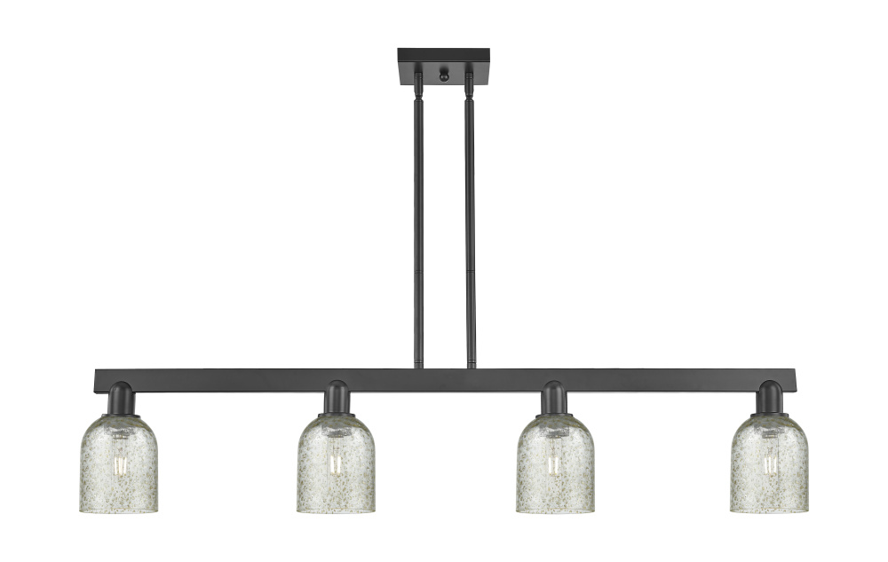 Caledonia - 4 Light - 48 inch - Matte Black - Stem hung - Island Light