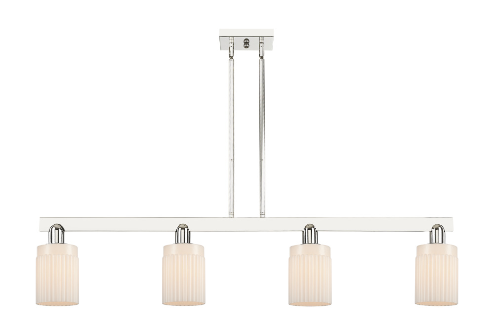 Hadley - 4 Light - 47 inch - Polished Nickel - Stem hung - Island Light