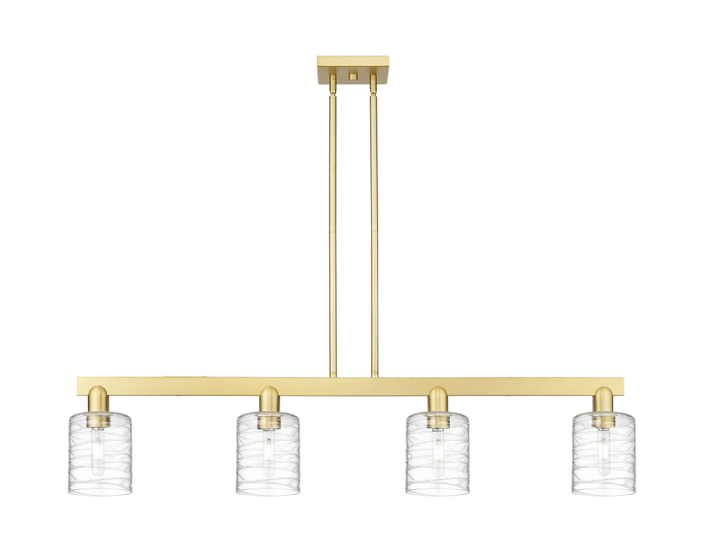 Cobbleskill - 4 Light - 48 inch - Satin Gold - Stem hung - Island Light