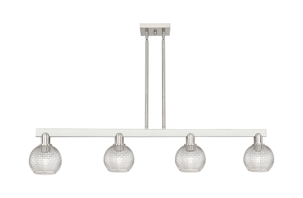 Athens - 4 Light - 49 inch - Brushed Satin Nickel - Stem hung - Island Light