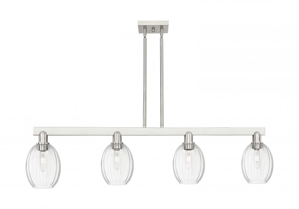 Preston - 4 Light - 48 inch - Brushed Satin Nickel - Cord hung - Island Light