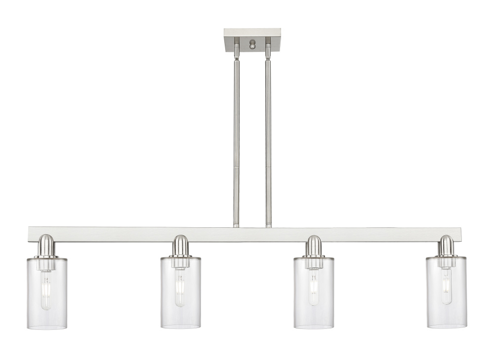 Clymer - 4 Light - 47 inch - Brushed Satin Nickel - Stem hung - Island Light