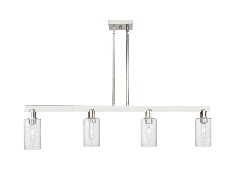 Clymer - 4 Light - 47 inch - Brushed Satin Nickel - Stem hung - Island Light