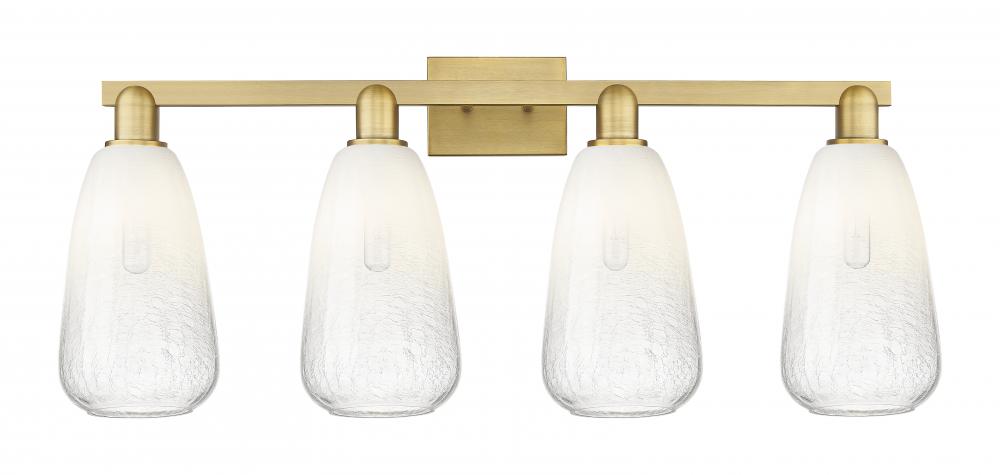 Brookhaven Almond - 4 Light - 36 inch - Brushed Brass - Bath Vanity Light